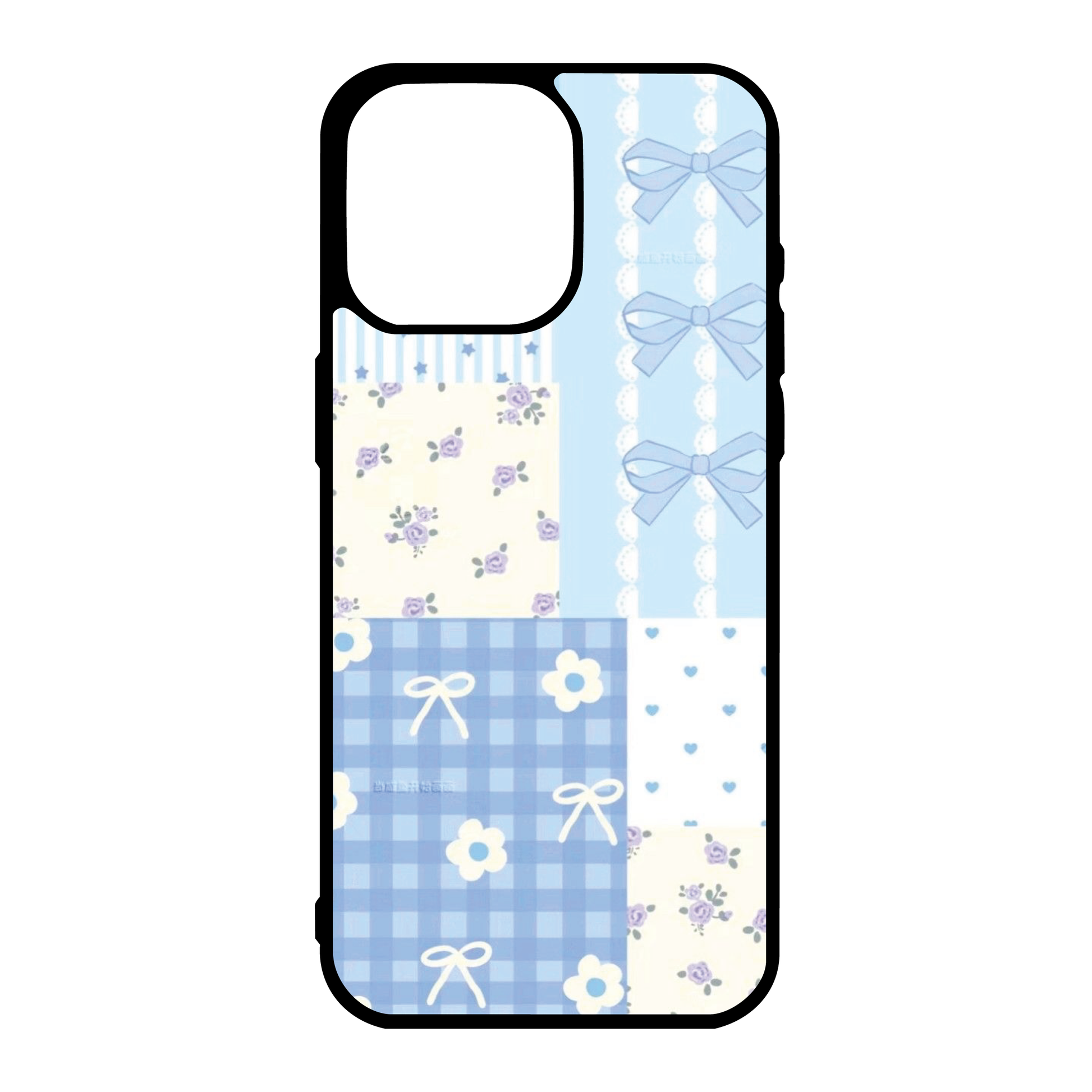 Blue Floral Coquette Collage Phone Case