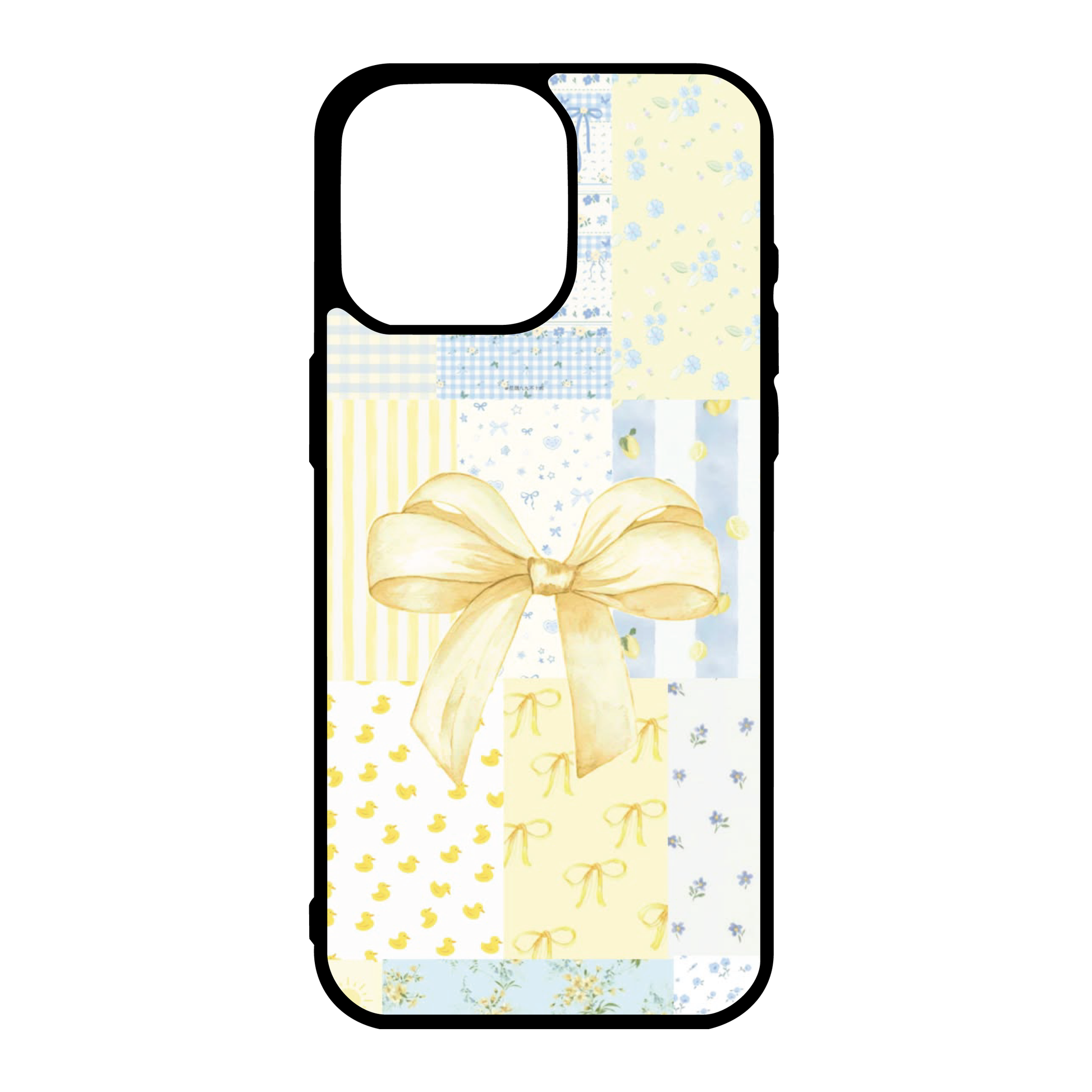 Coquette Yellow Bow Collage Phone Case