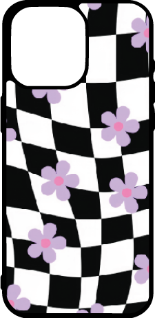 Groovy Checkered Flower Phone Cases- Mag Safe