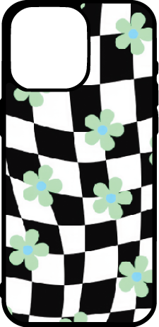 Groovy Checkered Flower Phone Cases- Mag Safe