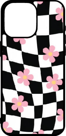 Groovy Checkered Flower Phone Cases- Mag Safe