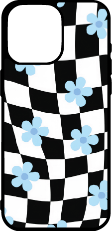 Groovy Checkered Flower Phone Cases- Mag Safe