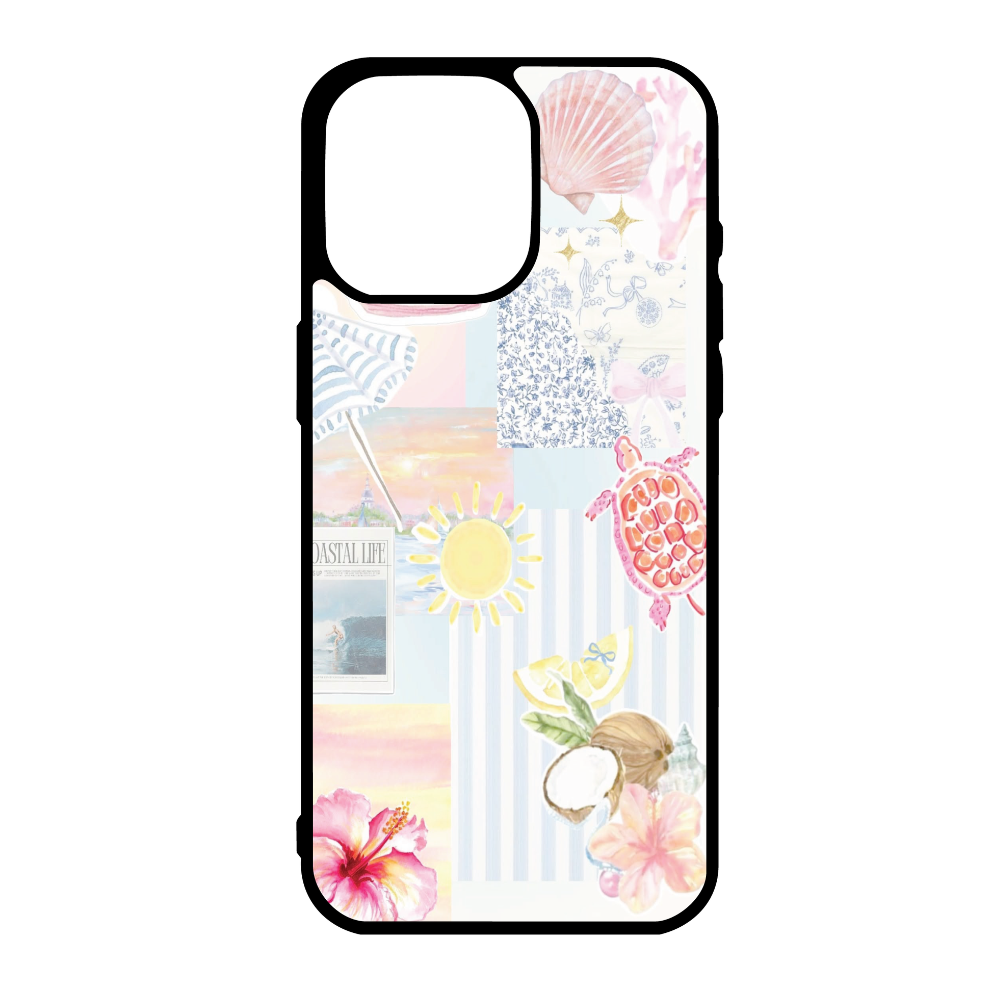 Coastal Coconuts Summer Collage Phone Case