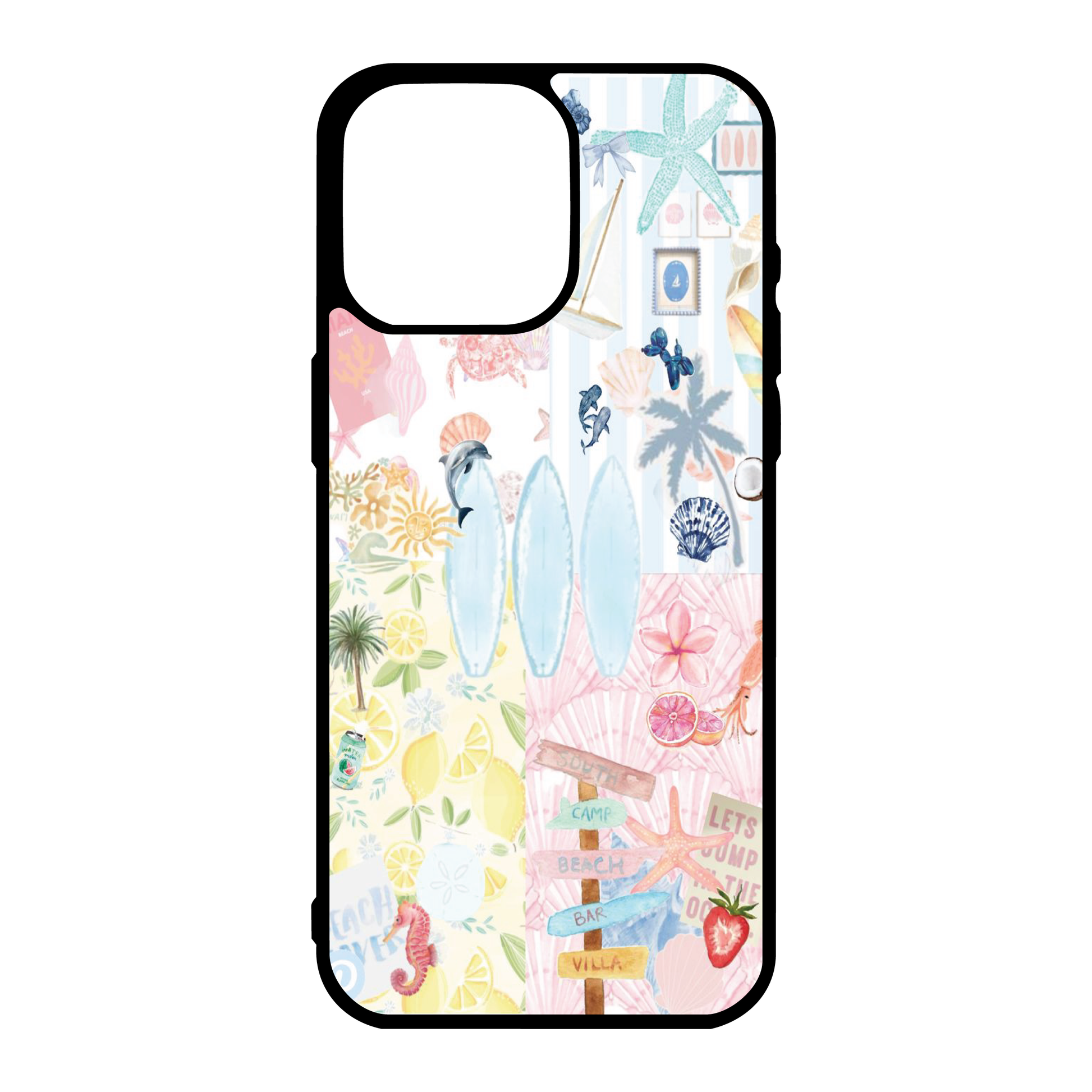 Surfin Girl Summer Collage Phone Case