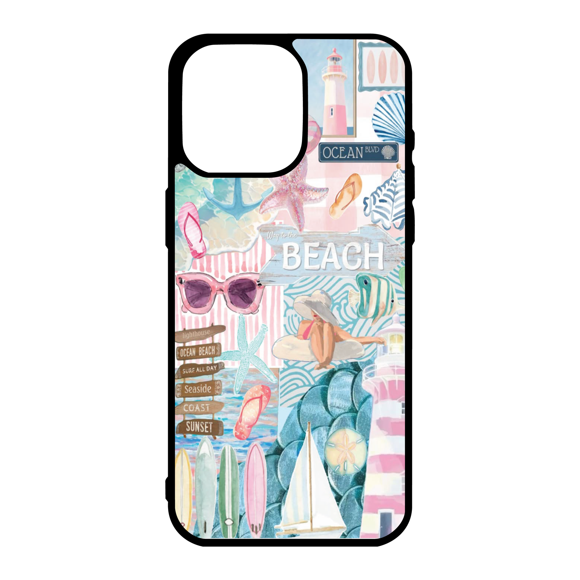 Summer Sand Sun Pink n Blue Phone Case