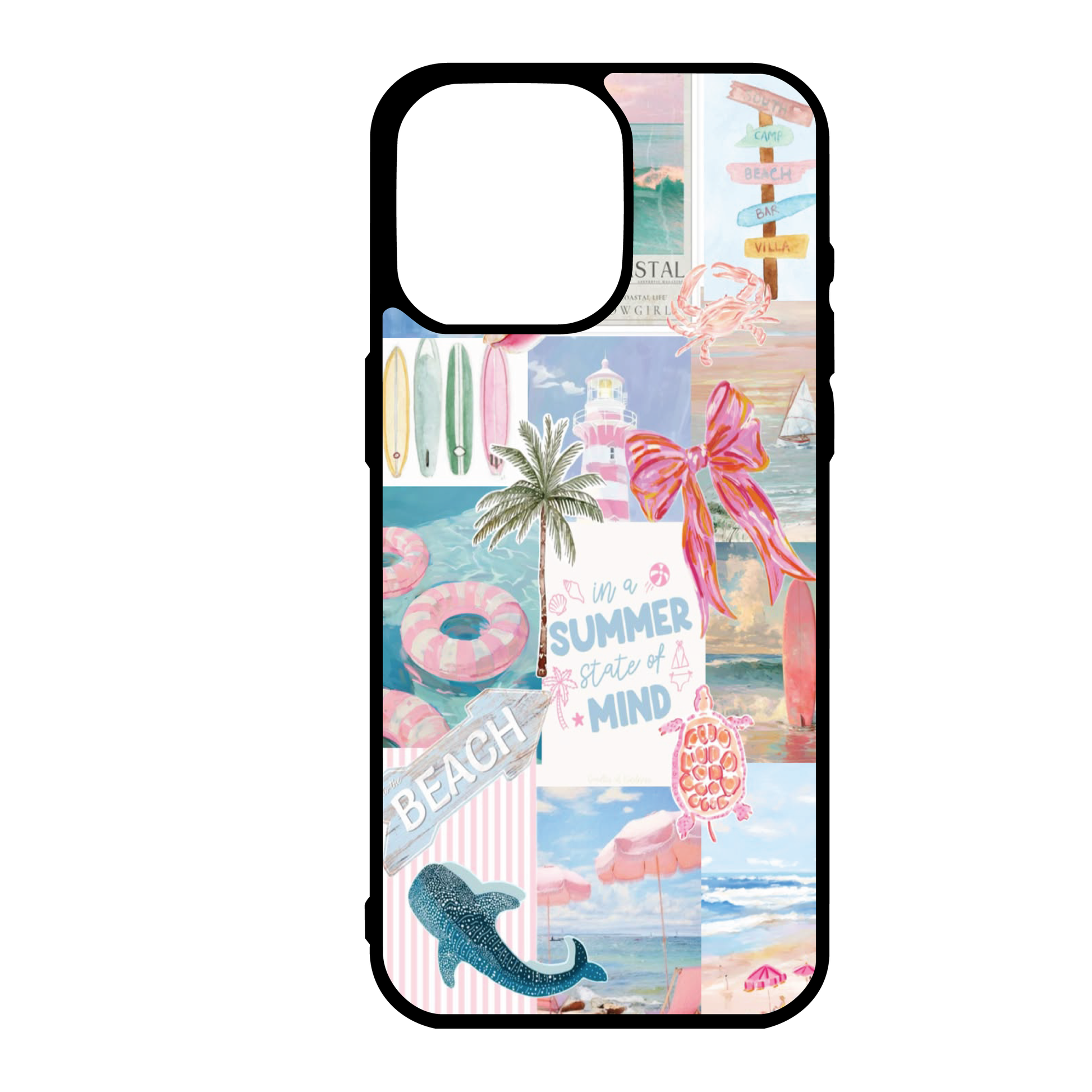 Summer Whale Coquette Collage Phone Case