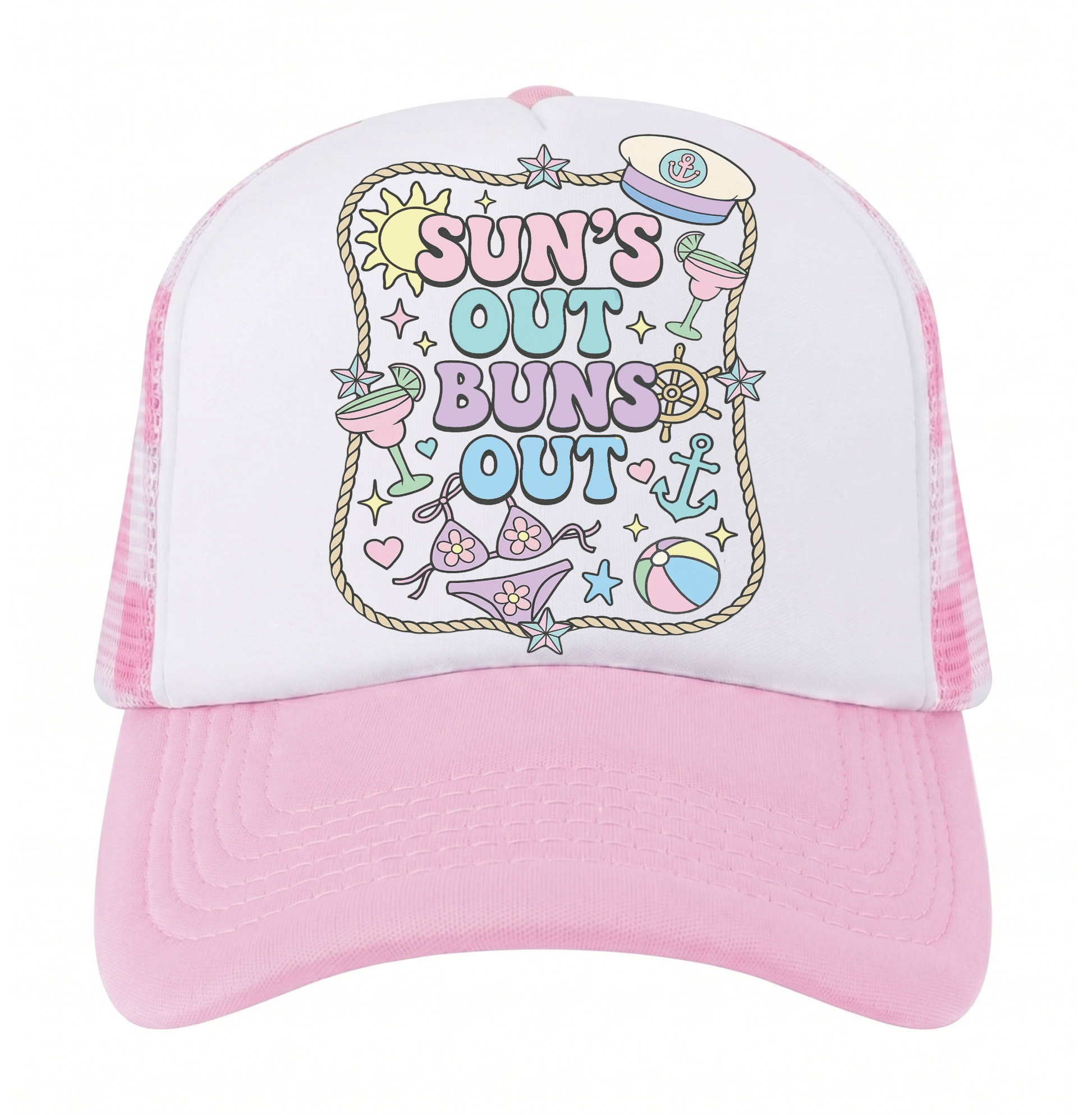 Nautical Summer Trucker Hats