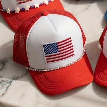 Flag Patch Patriotic July 4th Trucker Hats