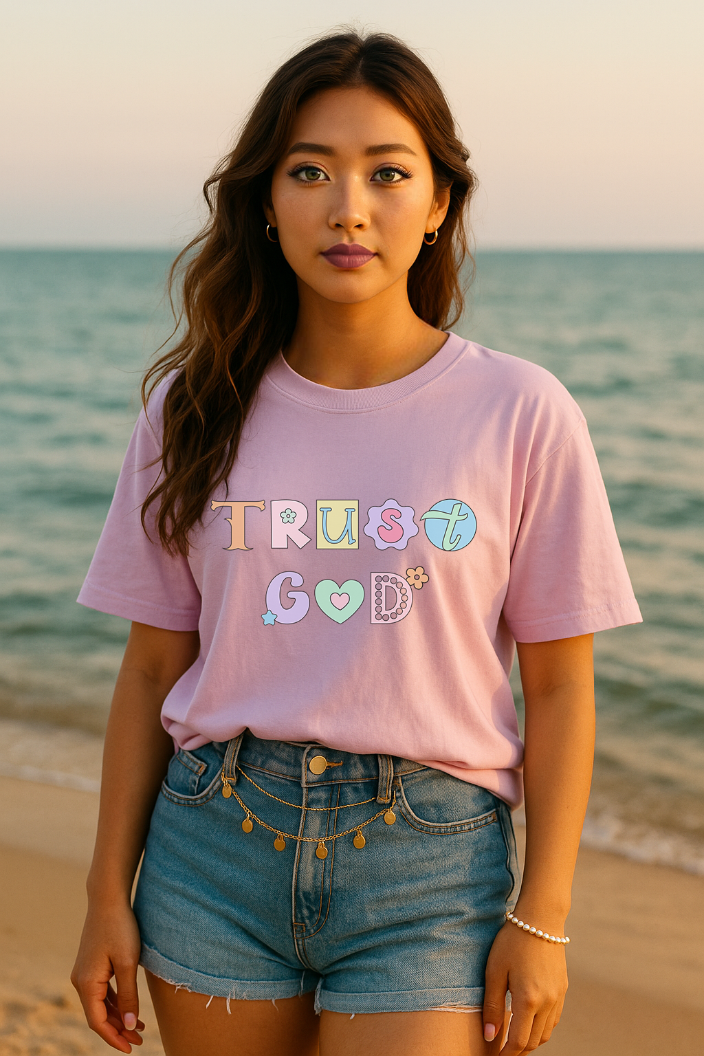 Trust God Pastel Graphic Shirt