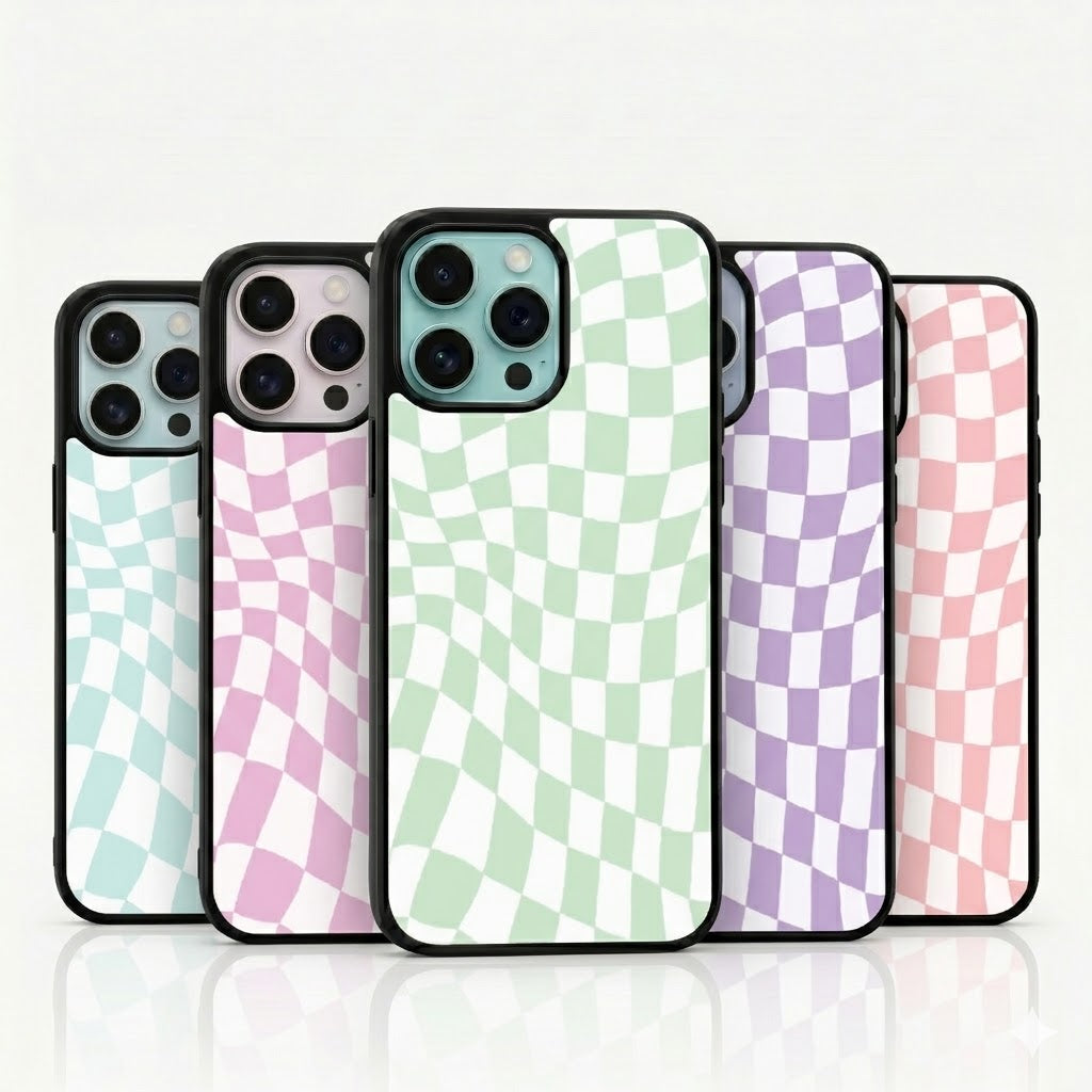 Groovy Checkered Phone Cases- Mag Safe