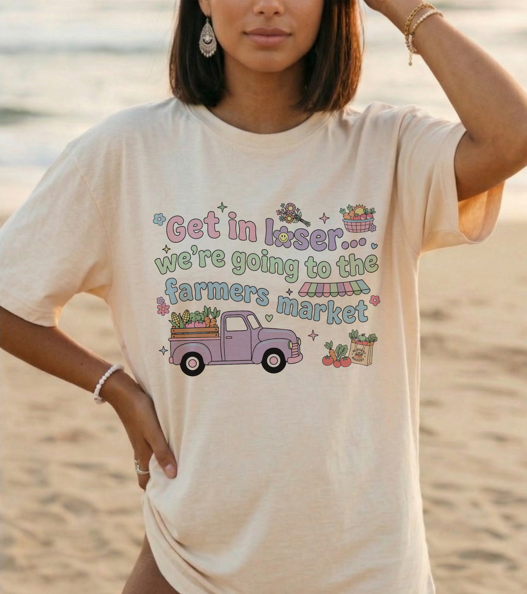 Get in Loser Farmers Market Graphic Shirt