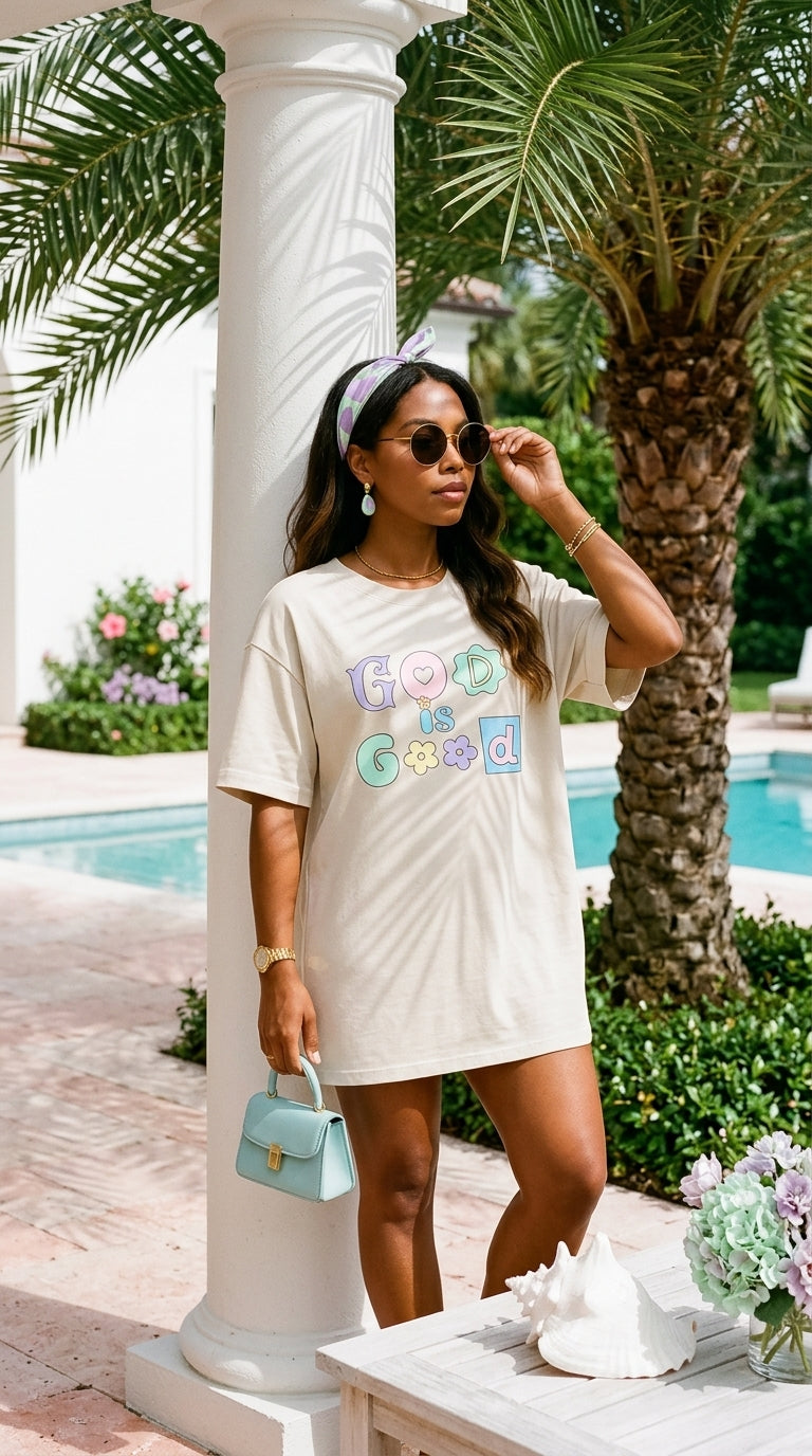 God Is Good Pastel Graphic Shirt