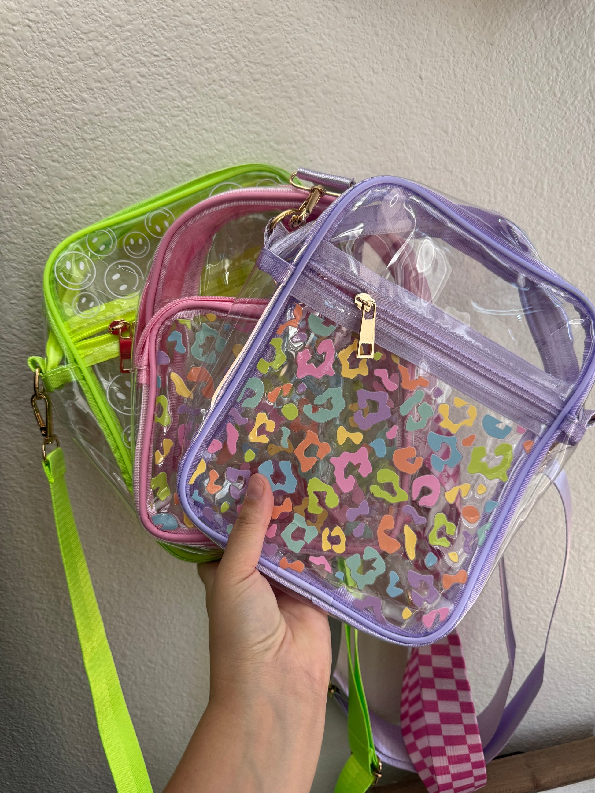 Pastel Graphic Clear Stadium Bags