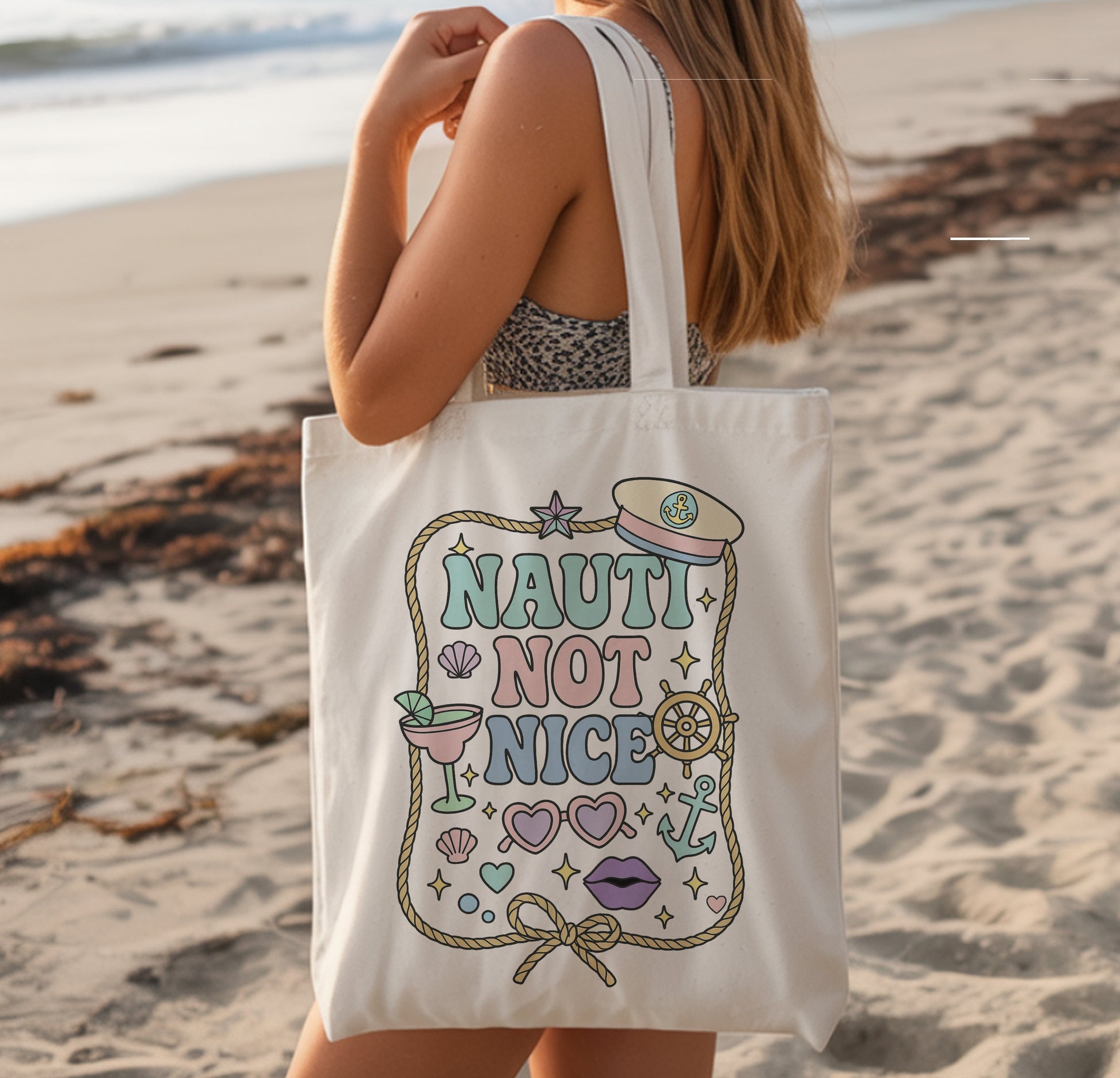 Nauti Tote Bags
