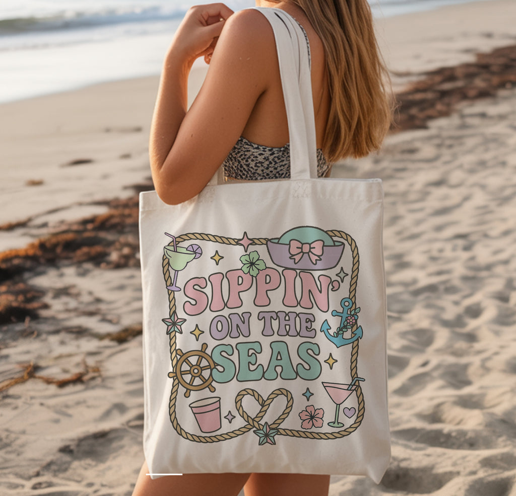 Sippin on the Seas Nauti Tote