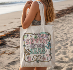 Sippin on the Seas Nauti Tote