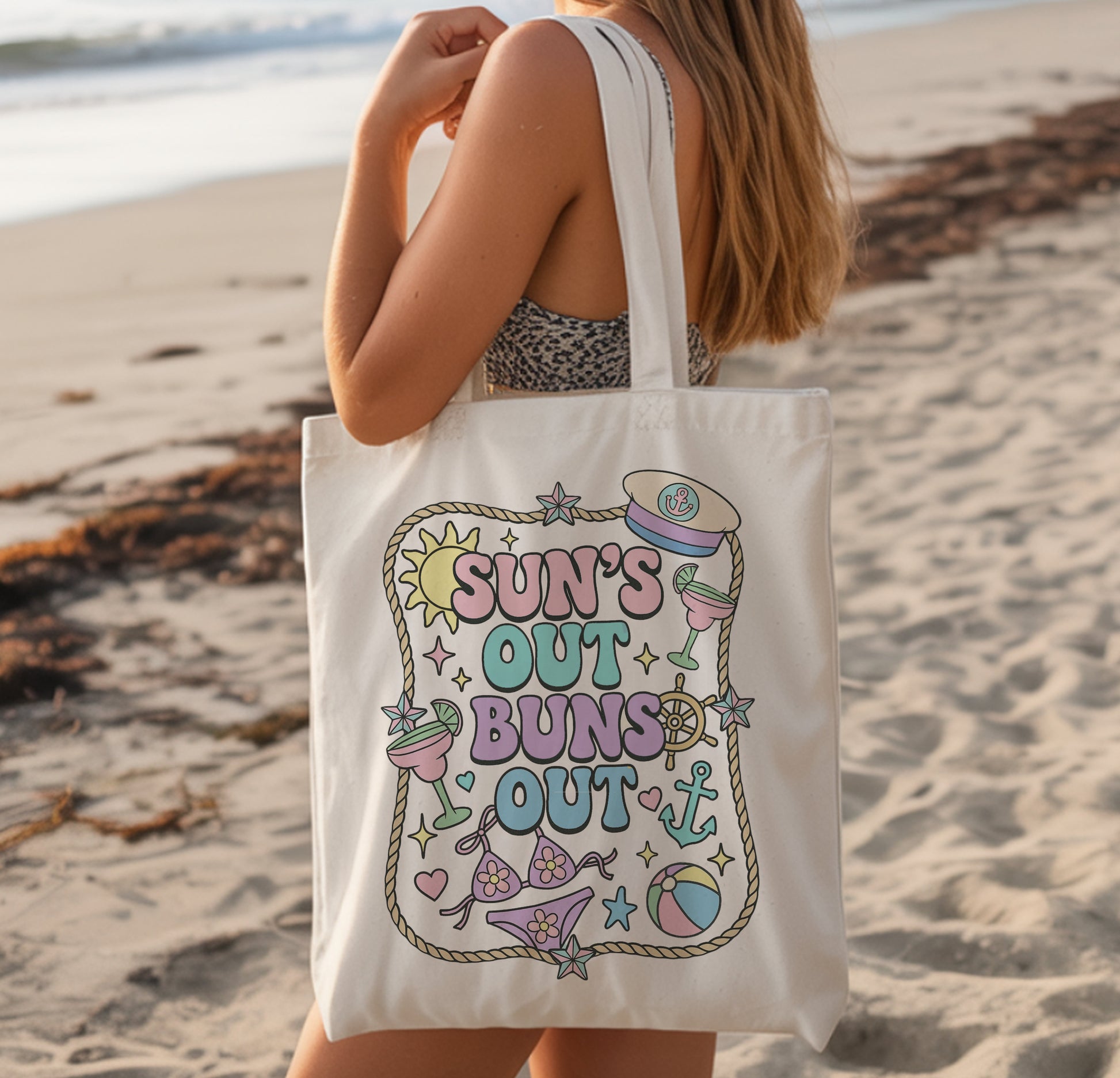 Suns Out Buns Out Nauti Tote